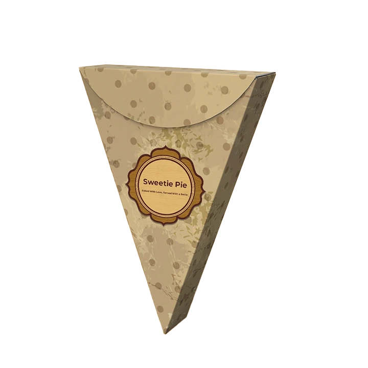 logo printed pie slice boxes