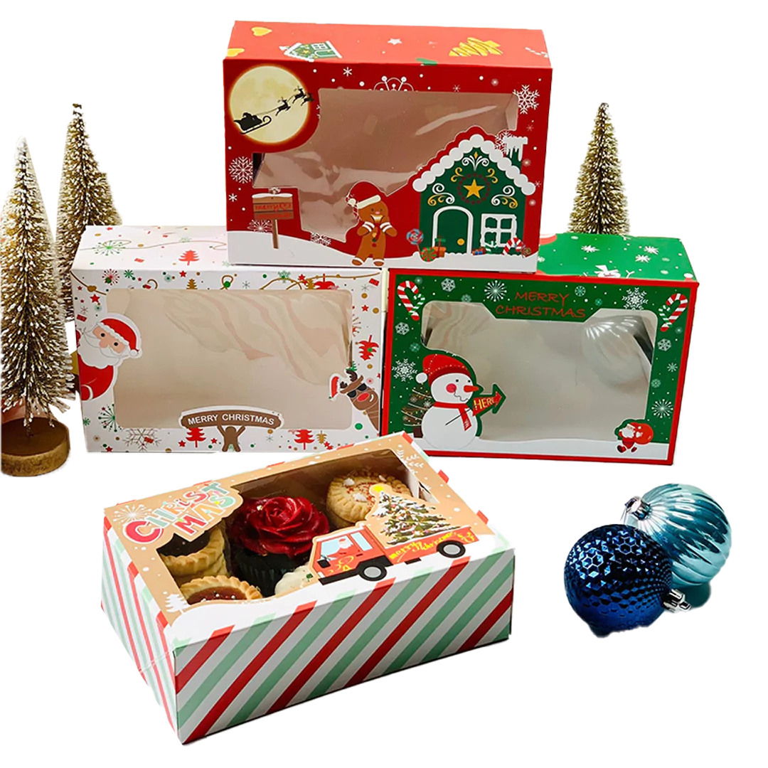 christmas bakery product boxes wholesale