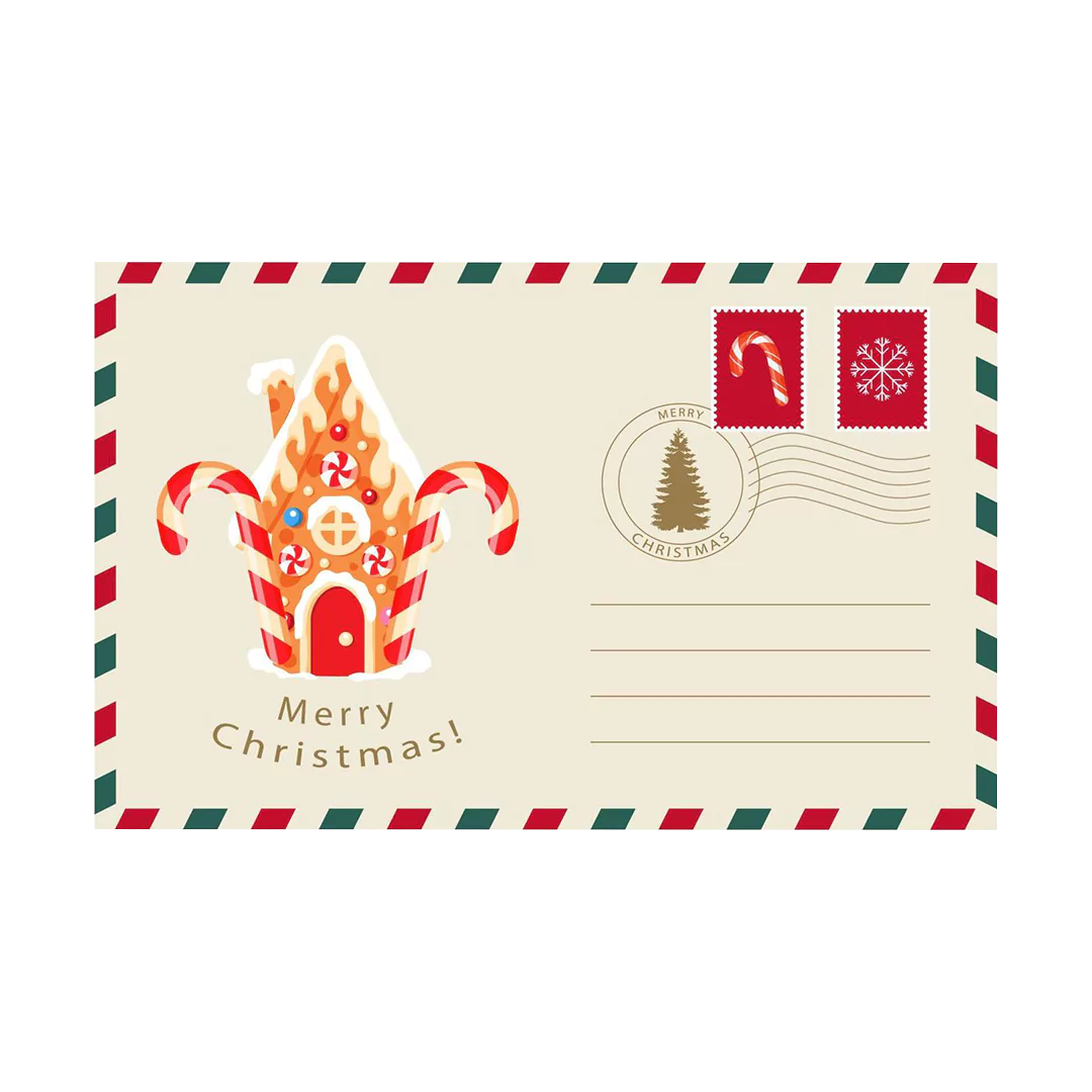 christmas card envelope stickers