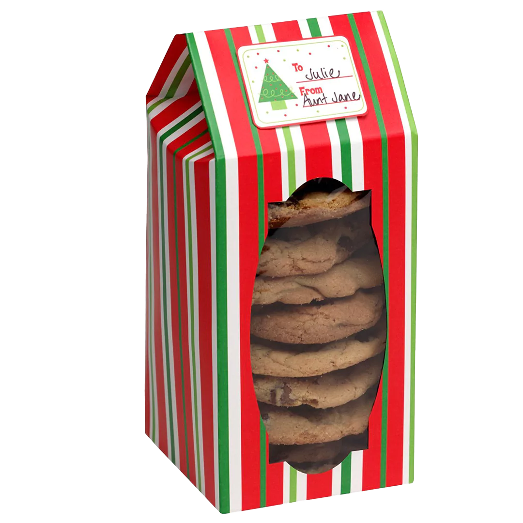 luxury cookie packaging with display window