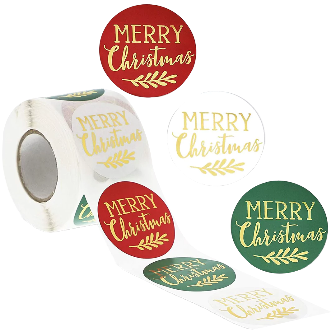 self adhesive christmas labels
