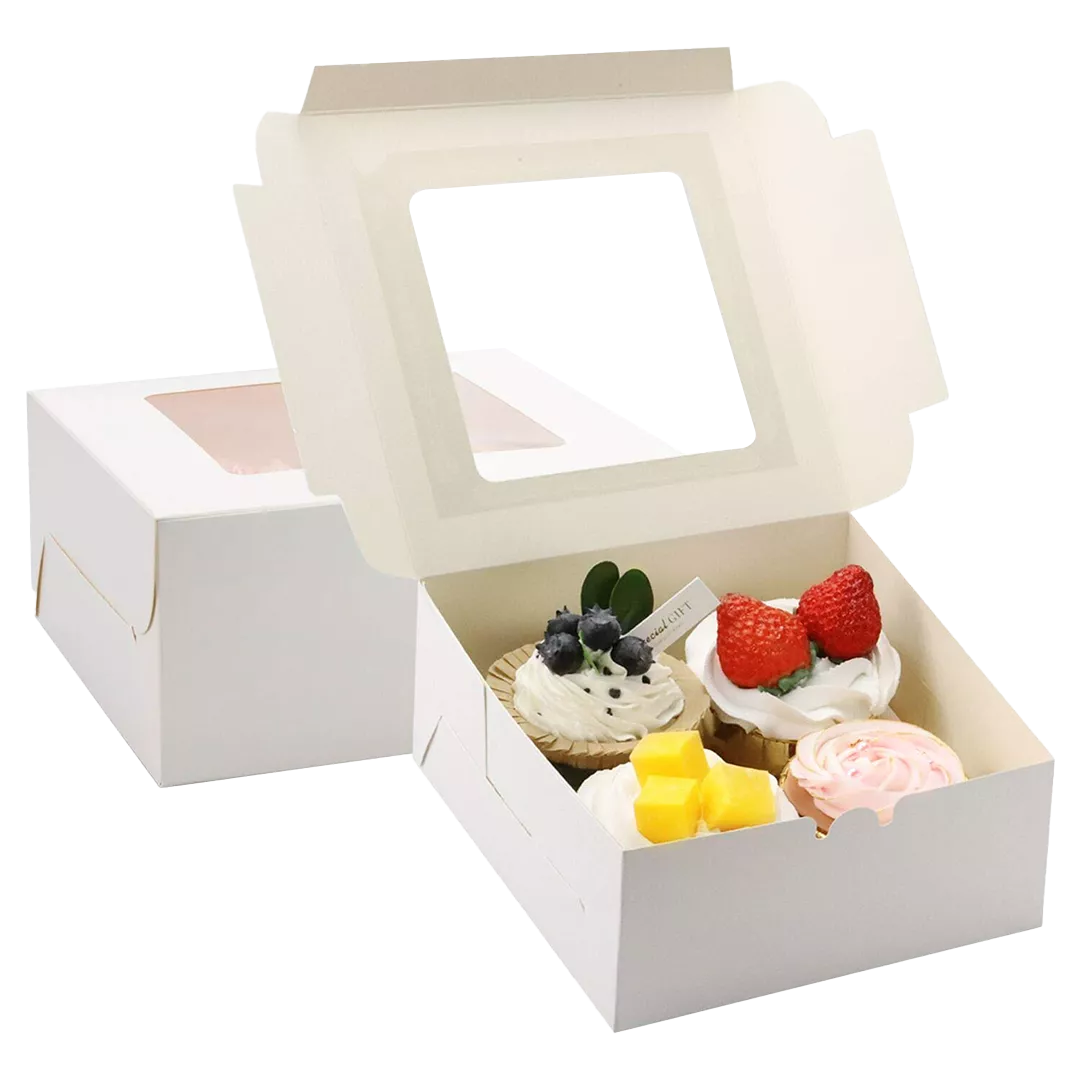 White Bakery Boxes With Window