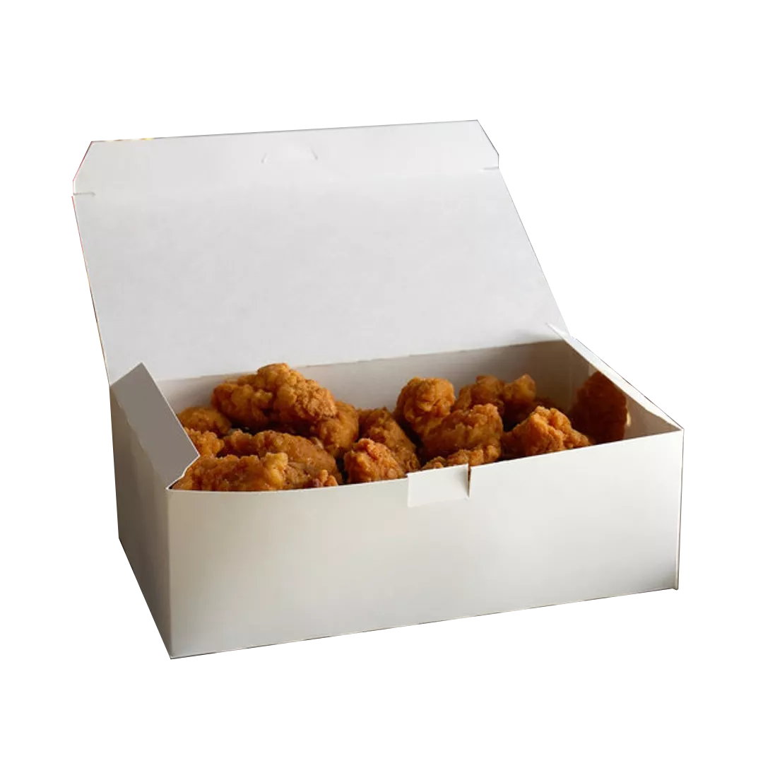 white takeaway food boxes