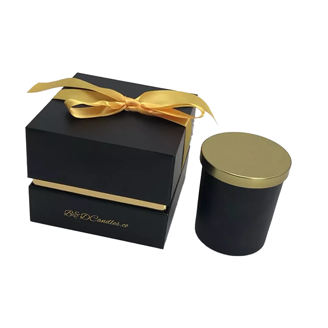 luxury candle packaging boxes with ribbon