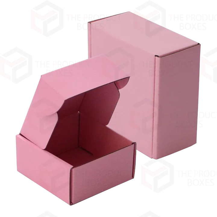 pink parcel shipping boxes