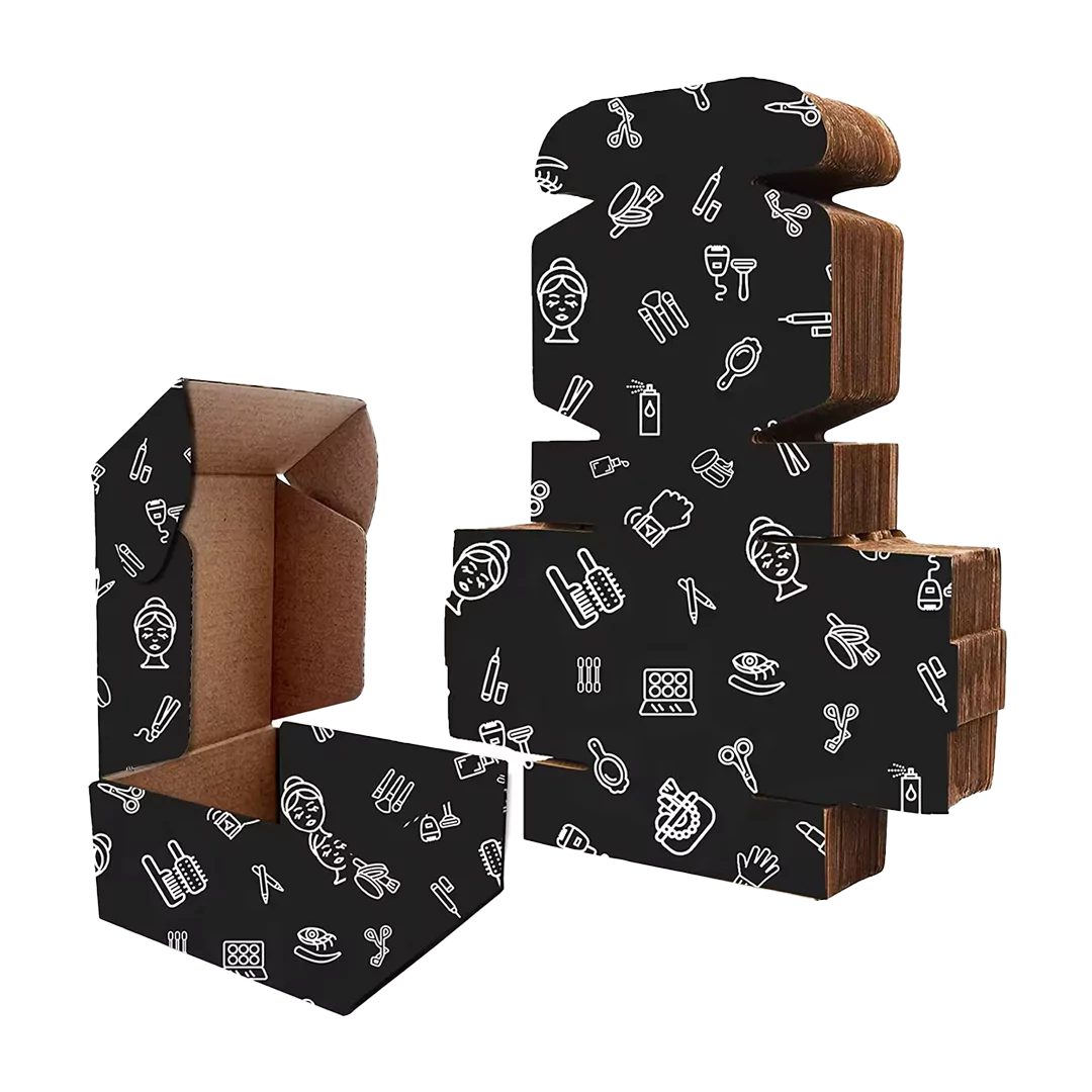 custom printed black corrugated boxes